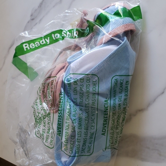 ZAFUL Halter Ribbed Midriff Flossing Binding Thong Bikini Set M - Picture 7 of 7